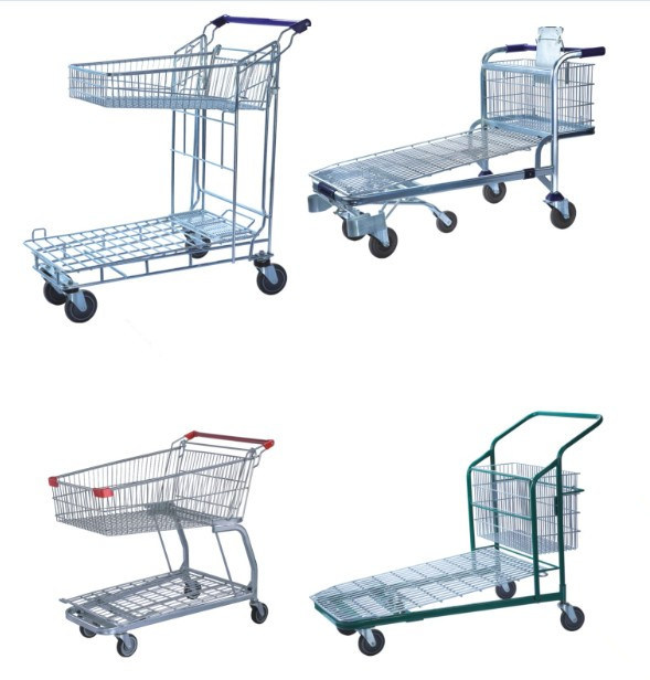 Factory Warehouse Steel Cargo Unfoldable Flat Trolley Image1