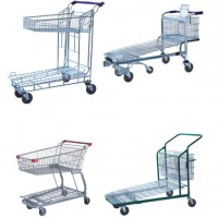 Factory Warehouse Steel Cargo Unfoldable Flat Trolley