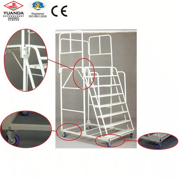Storage Ladder Truck Warehouse Heavy Duty Ladder Trolley Image1