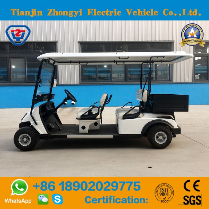 Classic 4 Seater Electric Golf Cart with Rear Cargo Box Image1