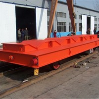 Battery Operated Transfer Trolley Moving on the Railway