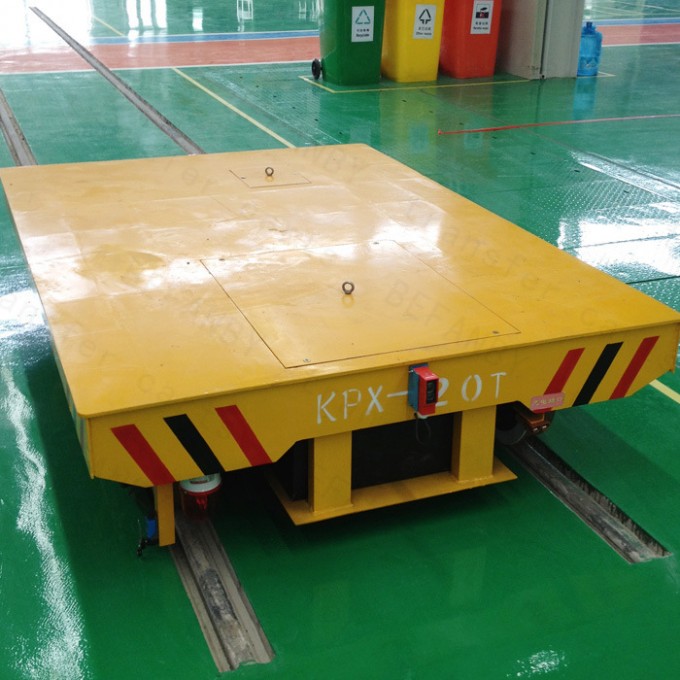 Hydraulic Lifting Steel Mill Transportaion Trolley on Rails Image1