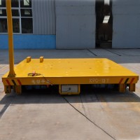 Foundry Industry Busbar Powered Motorized Railway Flat Trolley on Rails