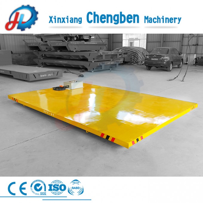 Warehouse Transfer Mobile Cable Powered Ultra-Low Table Rail Trolley Image1