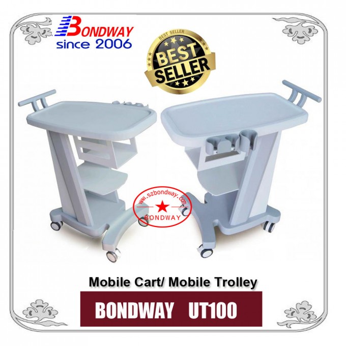 Mobile Cart, Trolley for ECG Machine, Portable Ultrasound Scanner, Medical Device, Hospital Equipmen Image1
