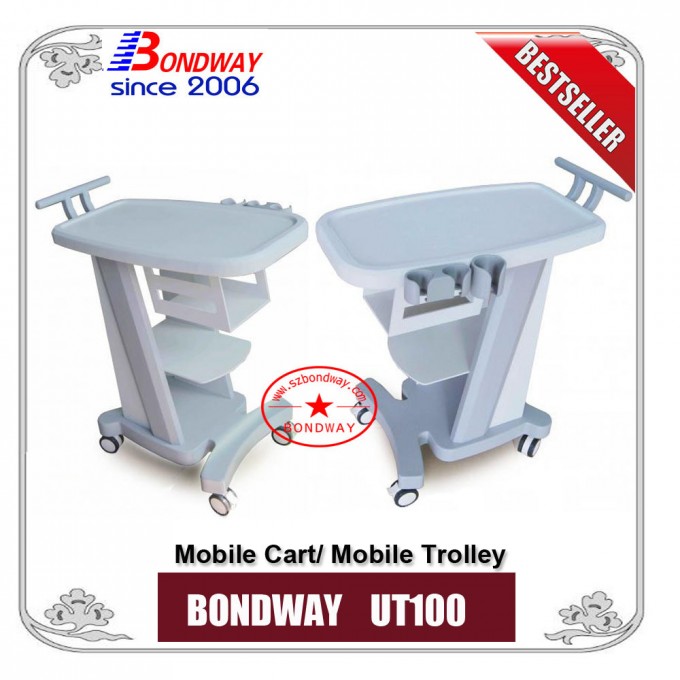 ABS Mobile Trolley, Mobile Cart, Hopital Use, for Portable Medical Products, Ultrasound Scanner, ECG Image1