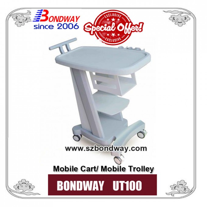 Medical Trolley, Hospital Furnature, Mobile Cart for Portable Medical Device Like Ultrasound Scanner Image1
