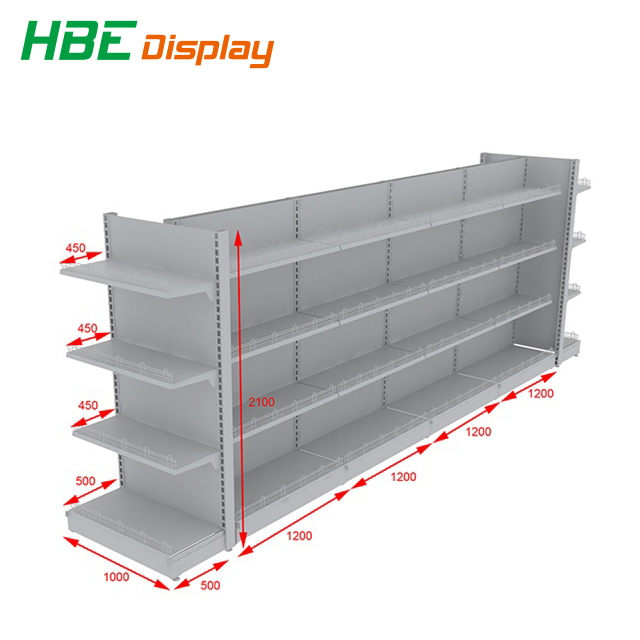 Convenience Grocery Store Shelf with Wooden Drawer Image1