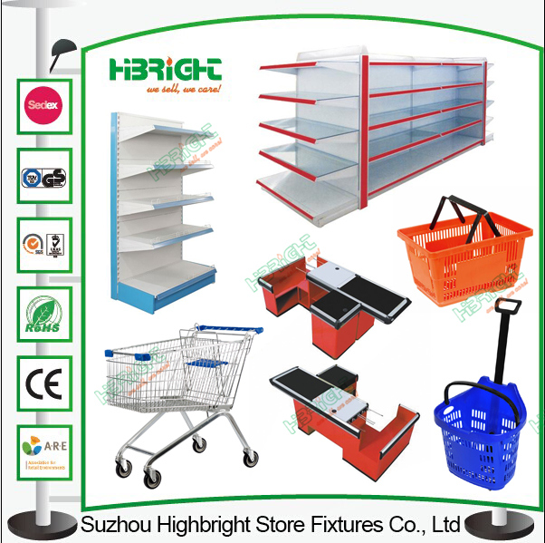 Supermarket Equipments Trolley Basket Shelving Image1
