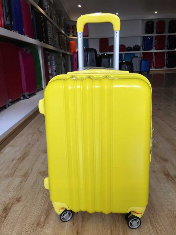 100% New ABS PC Plain Travel Trolley Luggage Image1