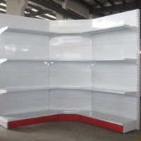 Supermarket Inner Corner Wall Shelf with Plain Back Panel