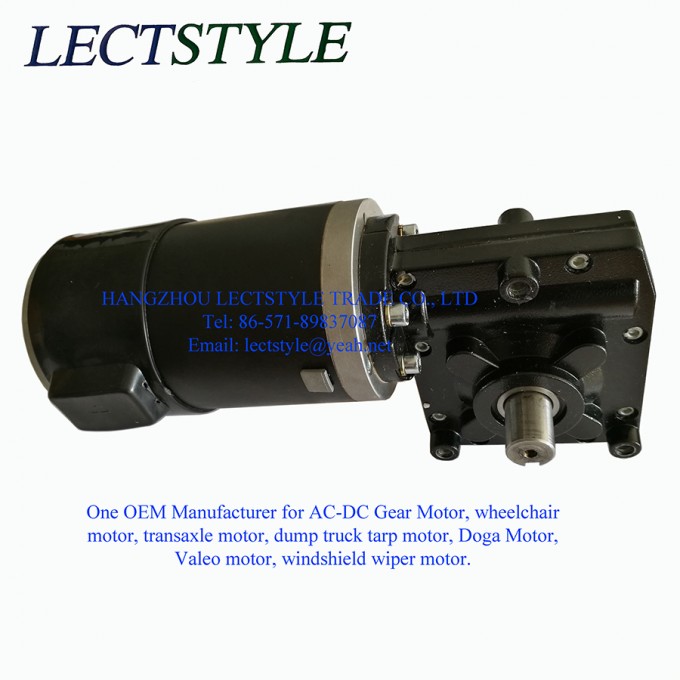 12V 24V 300W Electric Pedestrian Pallet Truck Worm Gear Reduction Motor Image1