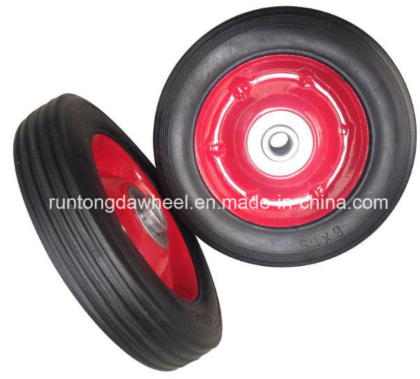 6"X1.5" Solid Powder Rubber Wheel Image1
