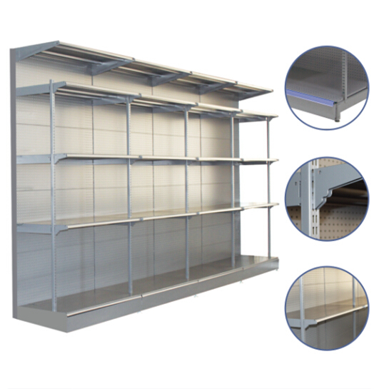 Deluxe Plain Back Panel Standard Supermarket Shelving by Manufacturer Image1
