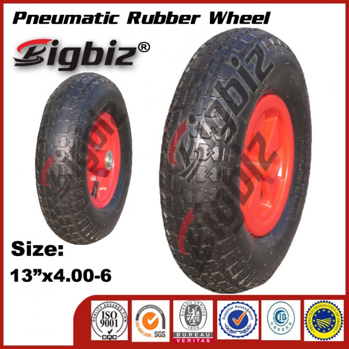 Cheap 13 Inch Rubber Wheel 4.00-6 for Hand Trolley Image1