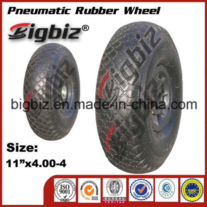 Small Pneumatic Shopping Trolley Rubber Wheels Image1