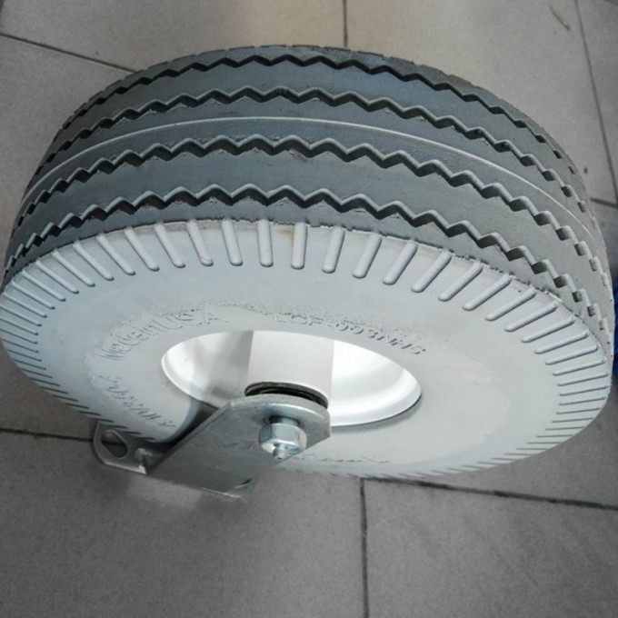 10" Tool Cart PU Foam Wheel Swivel Caster Image1