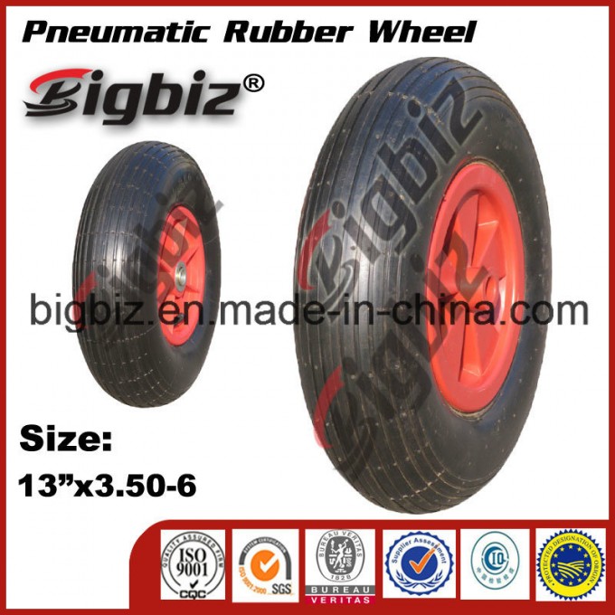 3.50-5 Solid Rubber Wheels Tyre/Tire for Trolley Image1