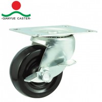 Black Rubber Braked Swivel Caster Wheels for Furnitures