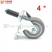 TPR Brake Casters with Grip Stem