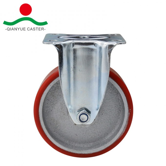 PU on Iron Rigid Medium Duty Caster Image1