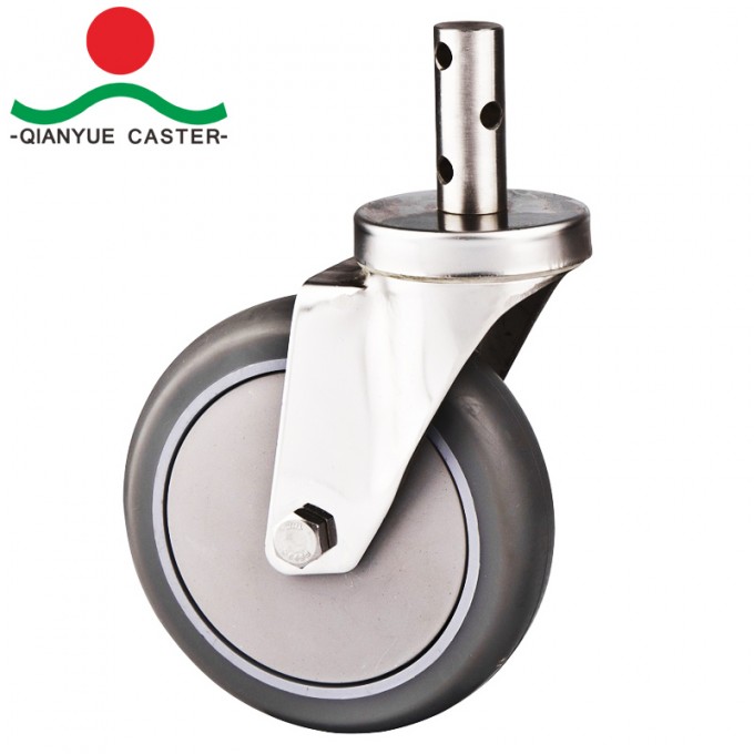 125mm PU Medium Duty Industrial Caster, Stainless Steel Stem Caster Image1