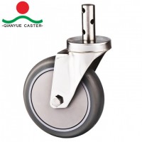 125mm PU Medium Duty Industrial Caster, Stainless Steel Stem Caster
