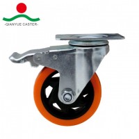Swivel with Total Brake PU Wheel Medium Duty Caster