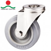 Bolt Hole Shopping Cart Caster, Stainless Steel Casters