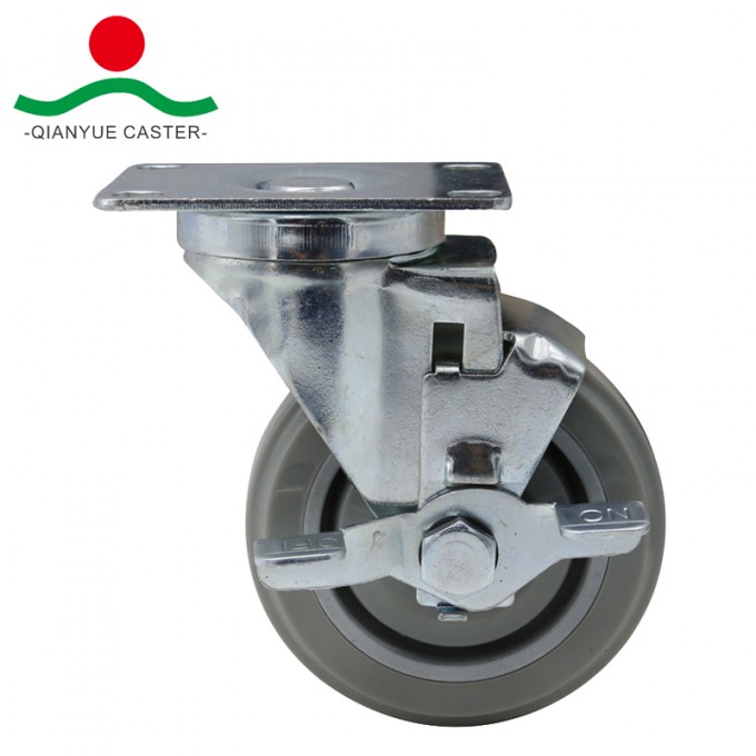 Swivel with Side Brake PVC Medium Duty Caster Image1