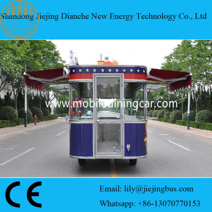 ISO9001 Food Vending Carts Transport Trolley with 2 Years Warranty Image1