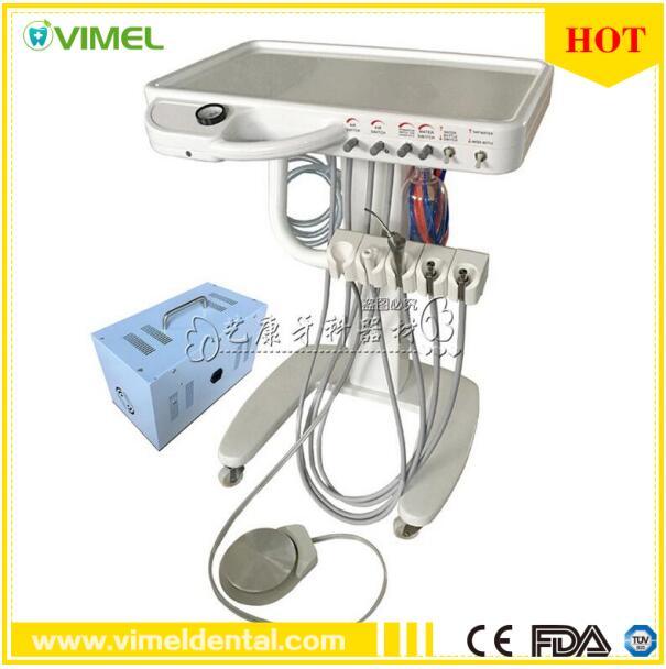 Dental Mobile Delivery Cart Unit / Trolley +Oilless Air Compressor Image1