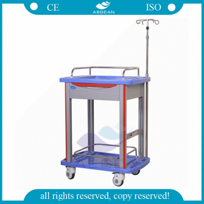 AG-Lpt006b Luxurious Medical Cart ABS Hospital Clinical Trolley Image1