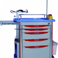 ABS Medical Emergency Trolley Cart Hospital Furniture (Slv-85001b)