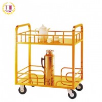 Gold Plated Food & Bar Cart Trolley for Hotel