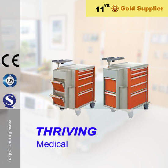 Thr-500p Hospital Emergency Cart Trolley Image1