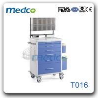 Hospital Treatment Cart, Steel Nursing Medicine Trolley for Medical Use