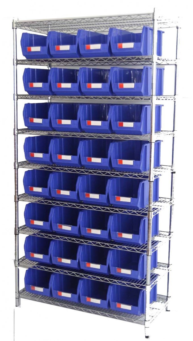Wire Shelving Cart, Wire Shelving Trolley (WSR3614-003) Image1