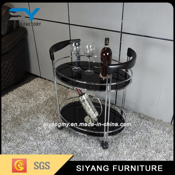 Stainless Steel Dining Serving Wine Trolley Cart Image1
