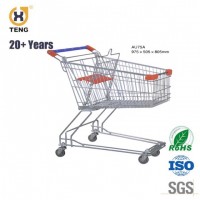 Australian Style 75L Metal Shopping Cart Trolley in Supermarket
