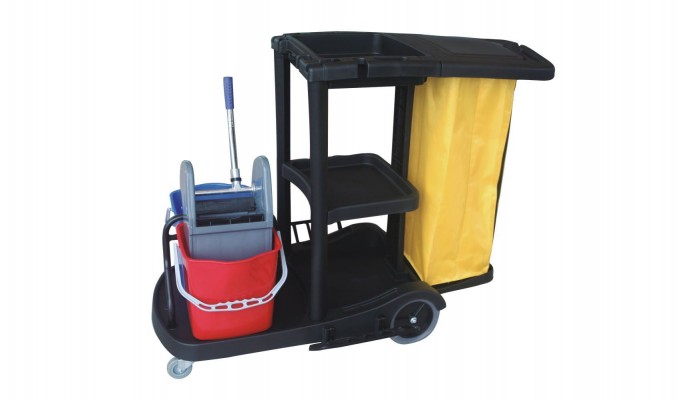 Plasticjanitor Cart Cleaning Maid Trolley Image1