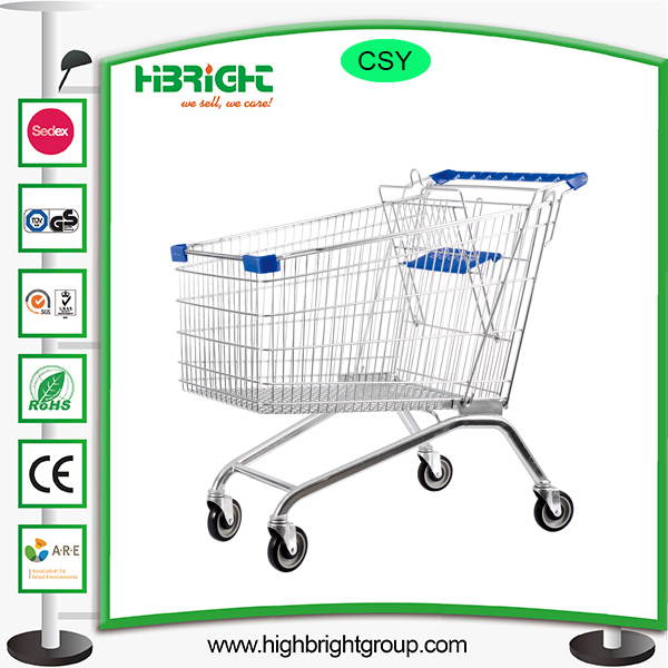 TPR Castors Plastic Coating Supermarket Shopping Cart Trolley Image1