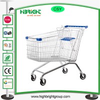 TPR Castors Plastic Coating Supermarket Shopping Cart Trolley