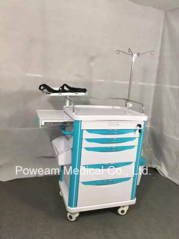 Hospital Medical ABS Emergency Cart Trolley Image1