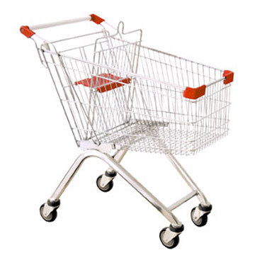 High Capacity Galvanized Steel Supermarket Cart Trolley (HY-80A) Image1