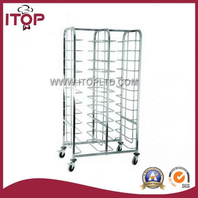 Japanese-Style Stainless Steel Tray Trolley with 6 Pan Layer Cart (A1059) Image1