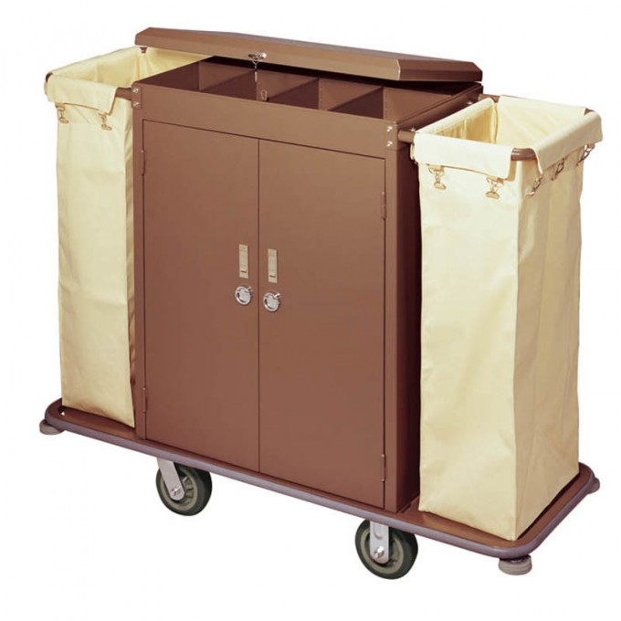 Metal Service Cart Housekeeping Trolley for Hotel Image1