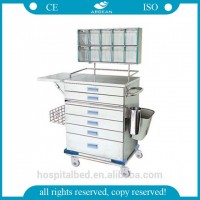 AG-At015 Cheap Good Quality Hospital Instrument Crash Cart Medical Trolley