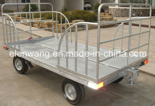 Aviation Two Rails Baggage Trolley Carts Dolly Trailer for Airport Image1