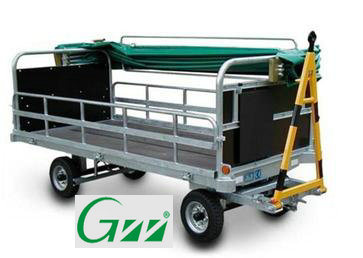 Airport Enclosed Baggage Cart Trolley with Canopy Image1